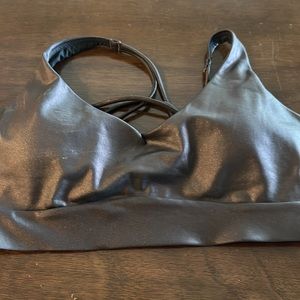 Athleta Astral Shimmer Bra. Medium A-C. Shimmery amber/wine color